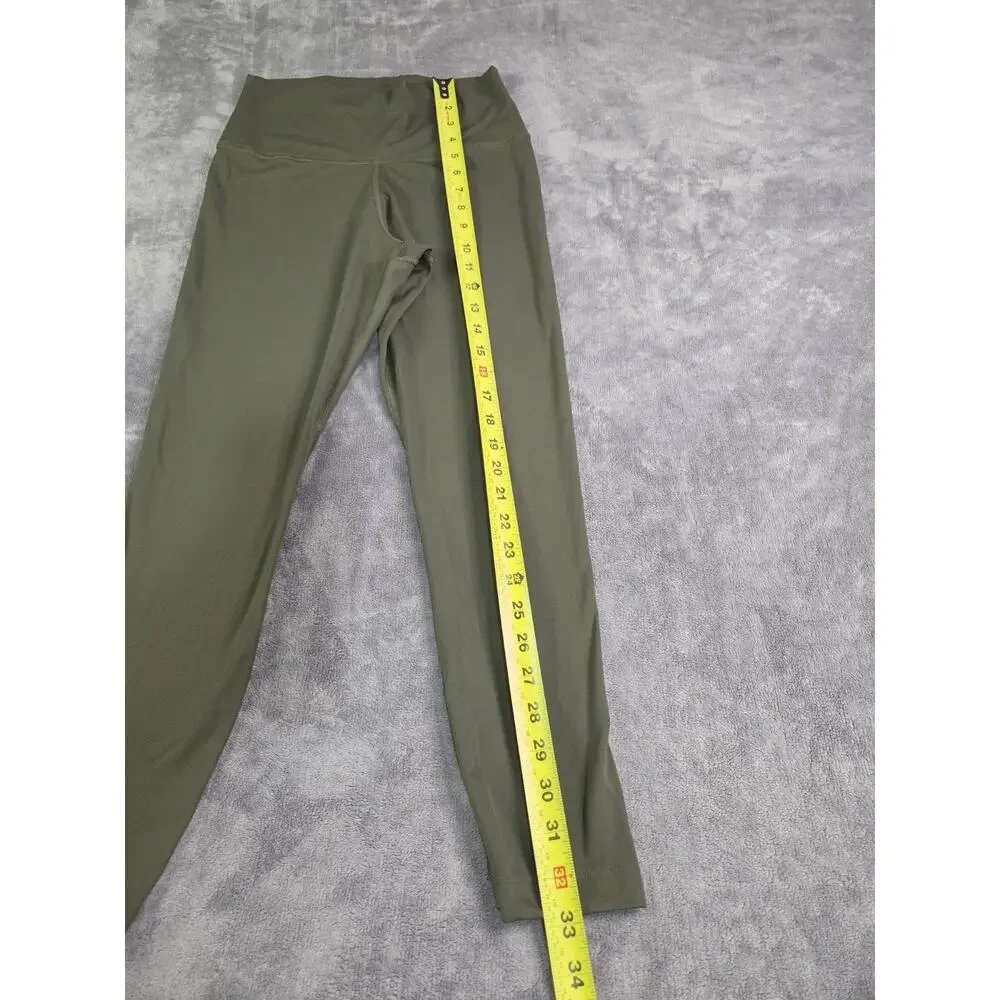 Nike DRI-FIT Yoga Leggings Womens Size M Green High-Waisted 7/8 Gym Workout C38